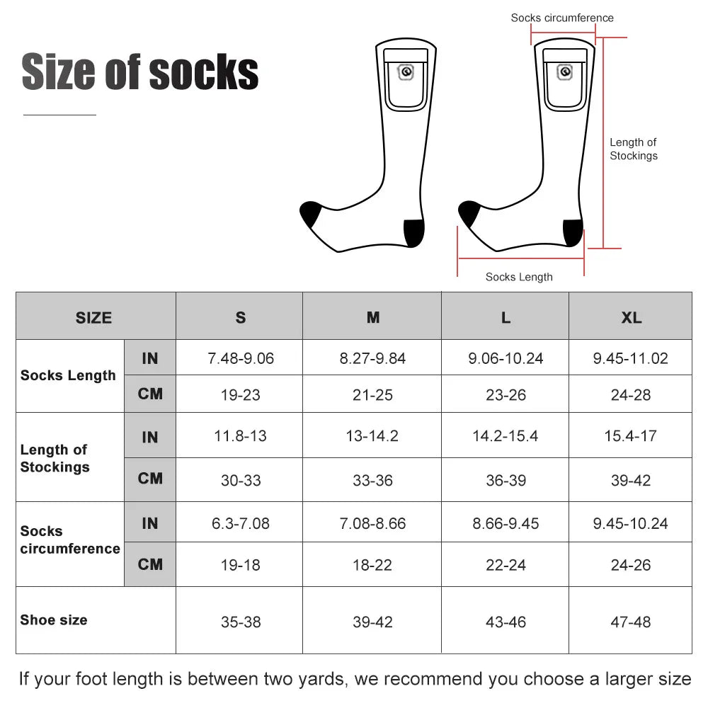 Savior Heated Socks Winter Outdoor Rechargeable Thermal Foot Warmer