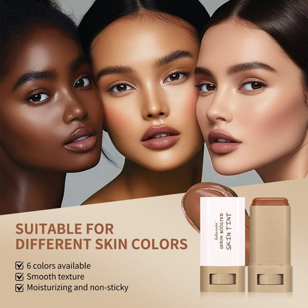 Foundation Stick Balm Skin Bronze Tint Eraser Foundation Stick Smooth Plumper Long-lasting Flawless Makeup Face Beauty Cosmetics