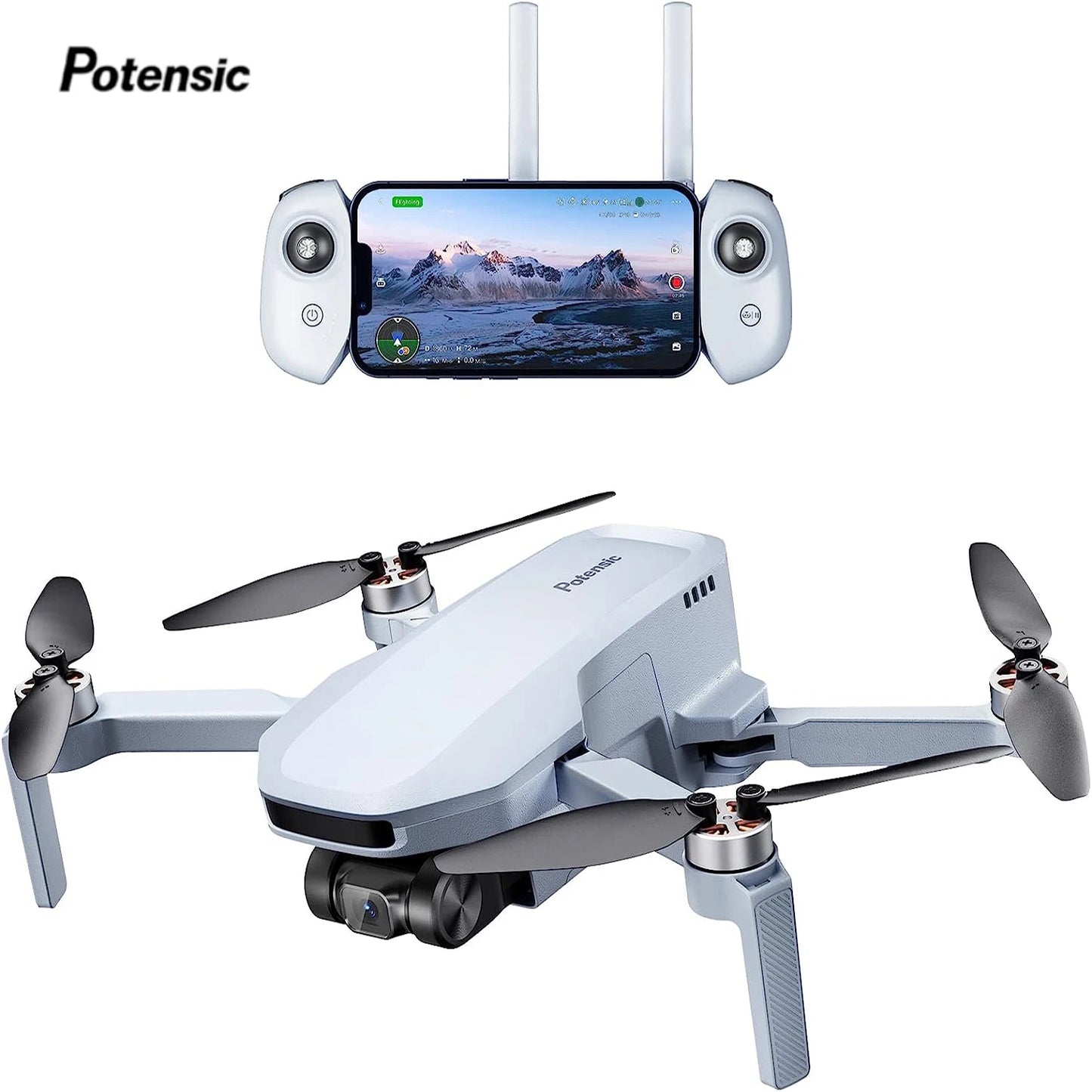 Potensic Atom SE Drone With GPS Auto Return 4K Video EIS Single Axis Gimbal Waypoint Flight Follow Me