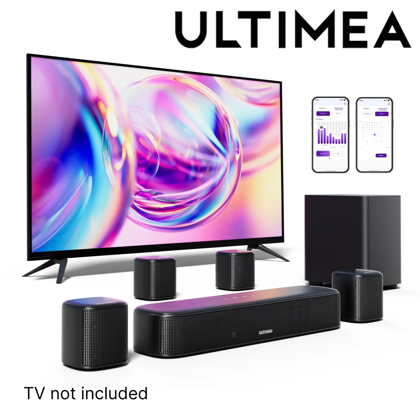 ULTIMEA 7.1 Channel Surround Sound Bar System With Four Speakers