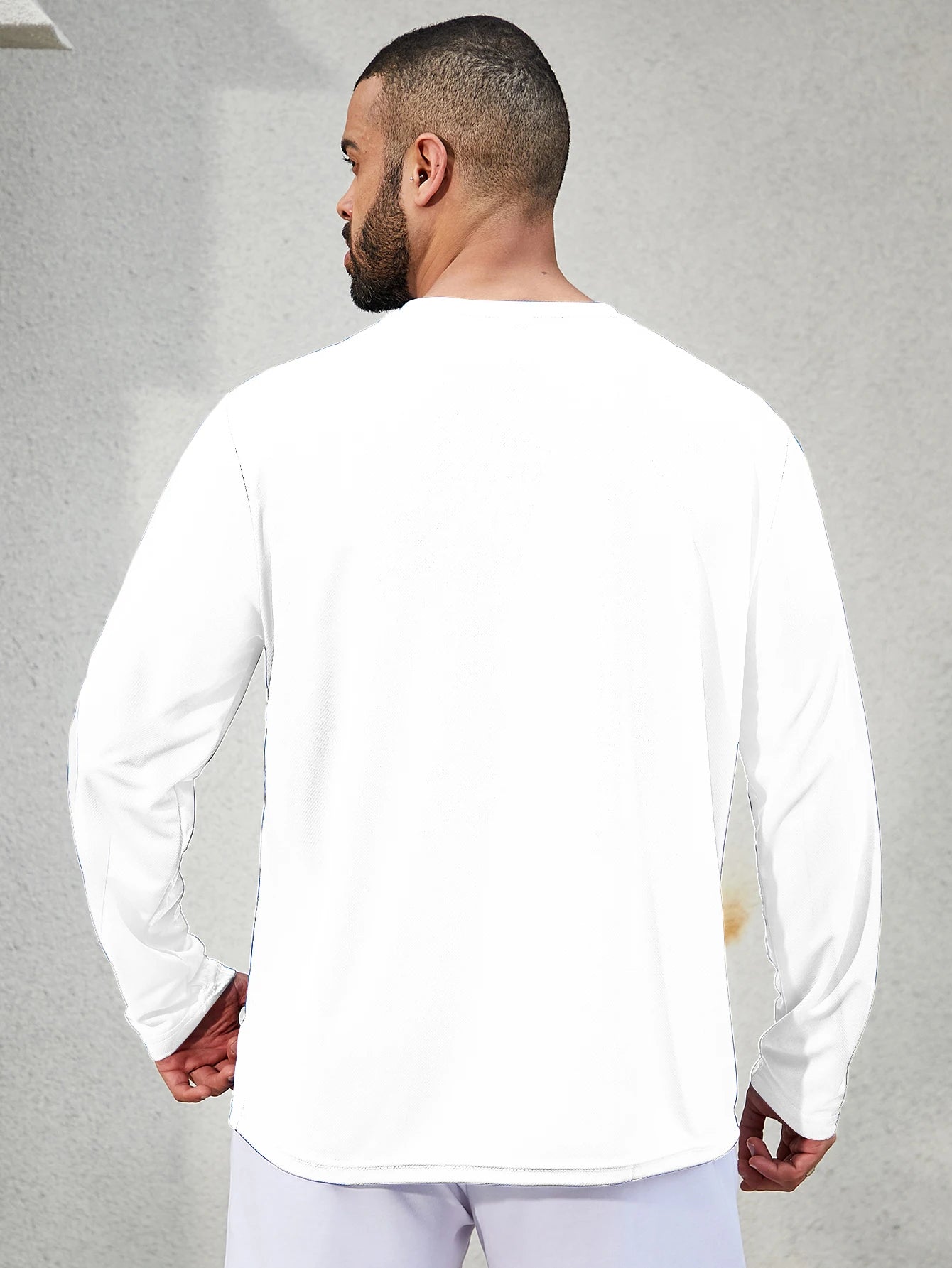 NONECN Men's Running Speed Dry Long Sleeve Shirt for Sports