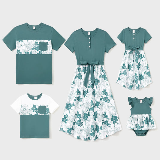 PATPAT Floral Matching Family Outfits for Summer Photo Shoot