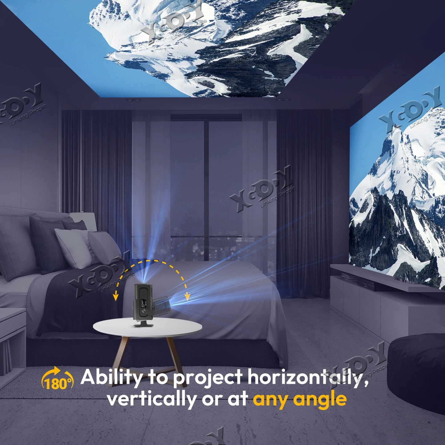 Xgody 4K Projector With Android 5G WiFi Home Theater
