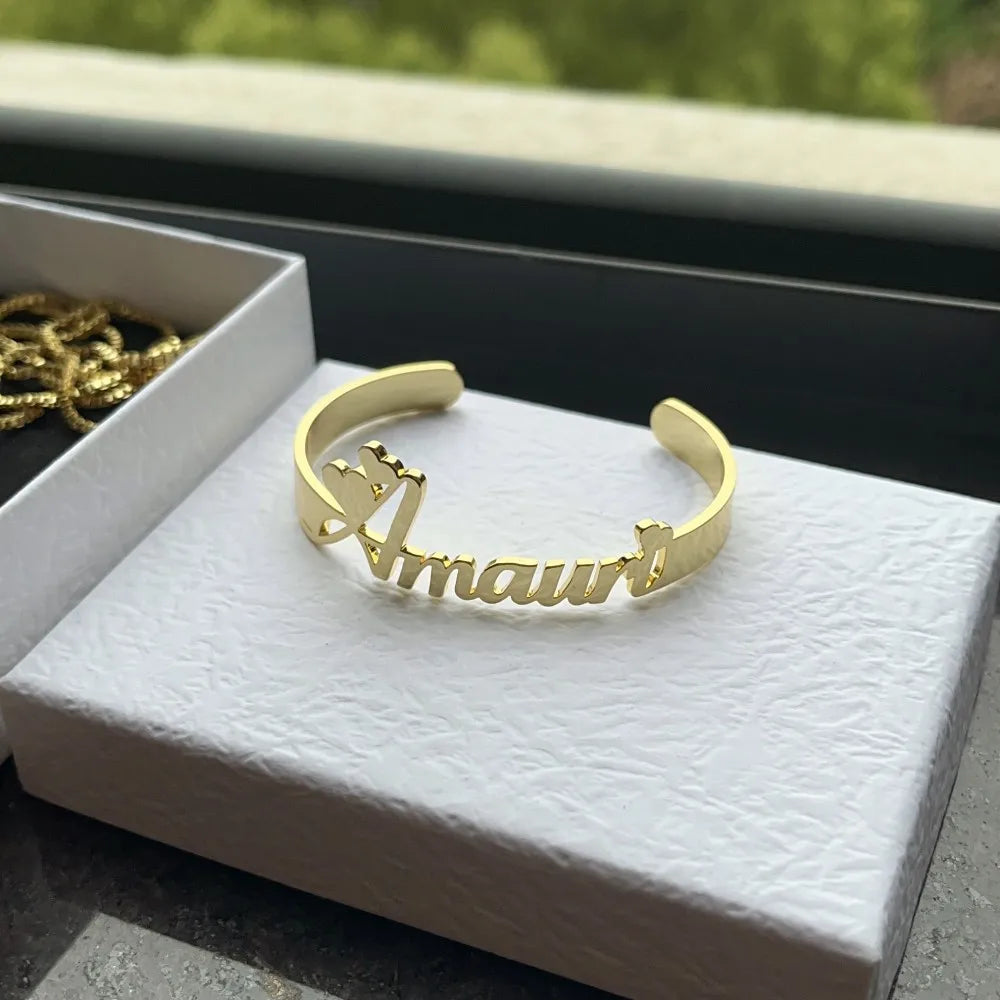 Duoying Custom Name Jewelry Set Necklace Earrings Bracelet