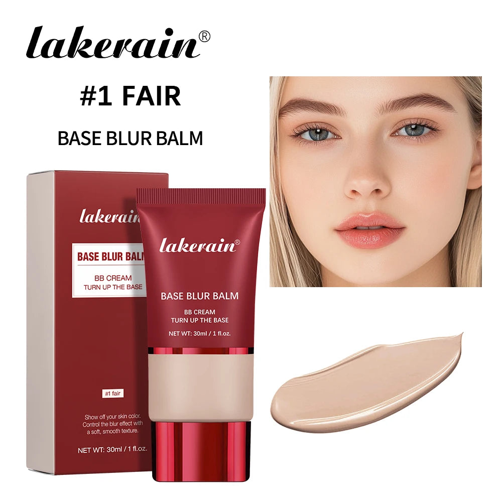Lakerain Matte Foundation Base Cream Long-lasting Soft Focus Matte Natural Fit Coverage Concealer Waterproof Face Base Makeup