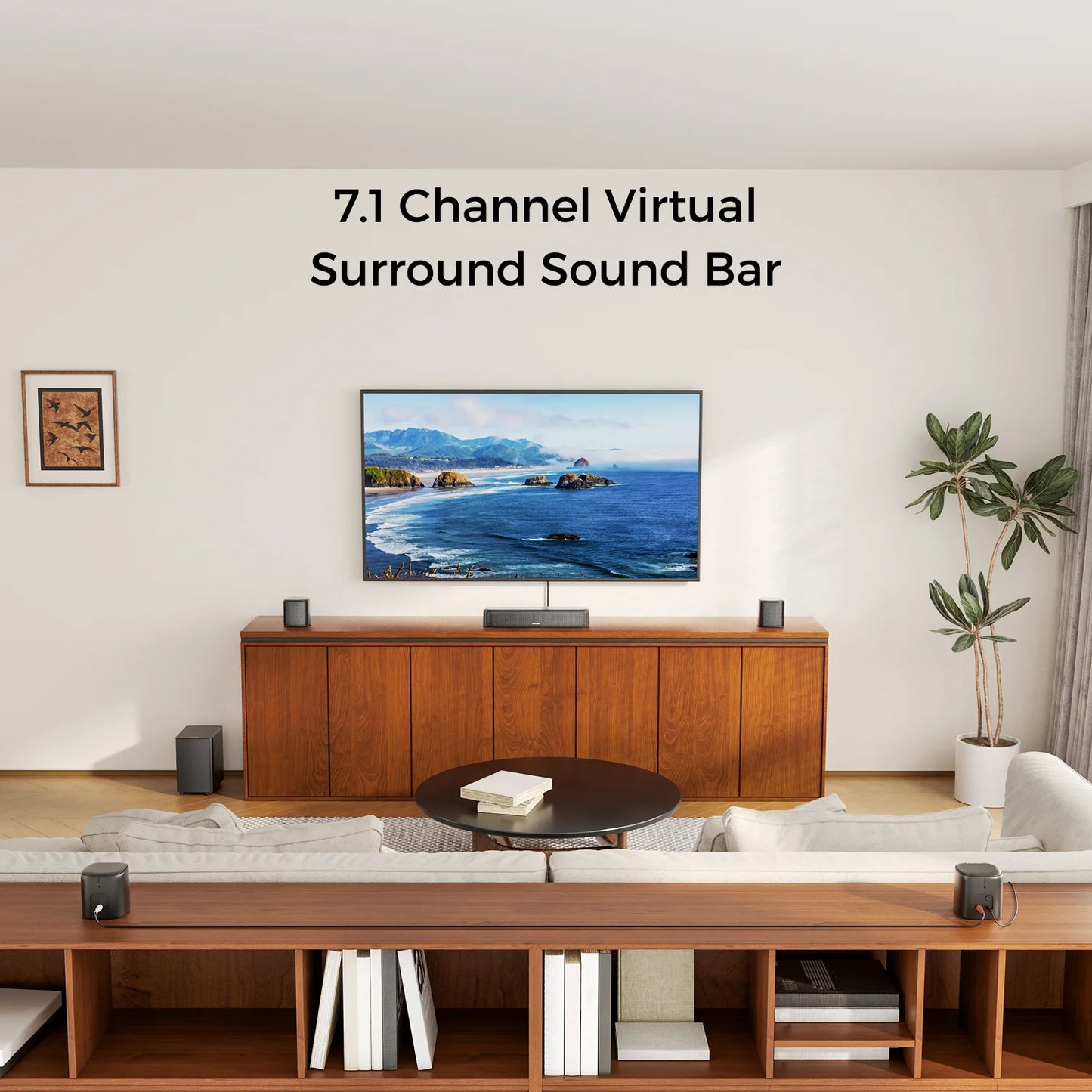 ULTIMEA 7.1 Channel Surround Sound Bar System With Four Speakers