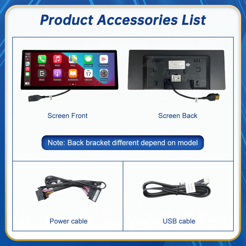 Road Top Linux Display Multimedia Player for BMW With CarPlay Touchscreen