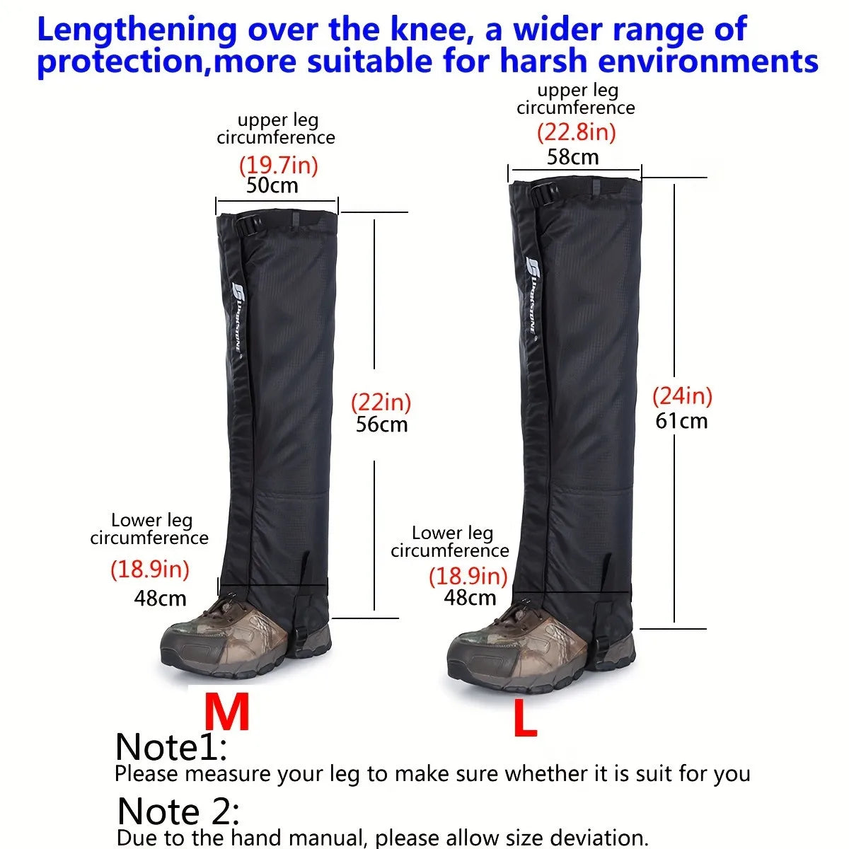 Waterproof Snake Gaiters Anti Bite Lower Leg Guards For Hunting Hiking