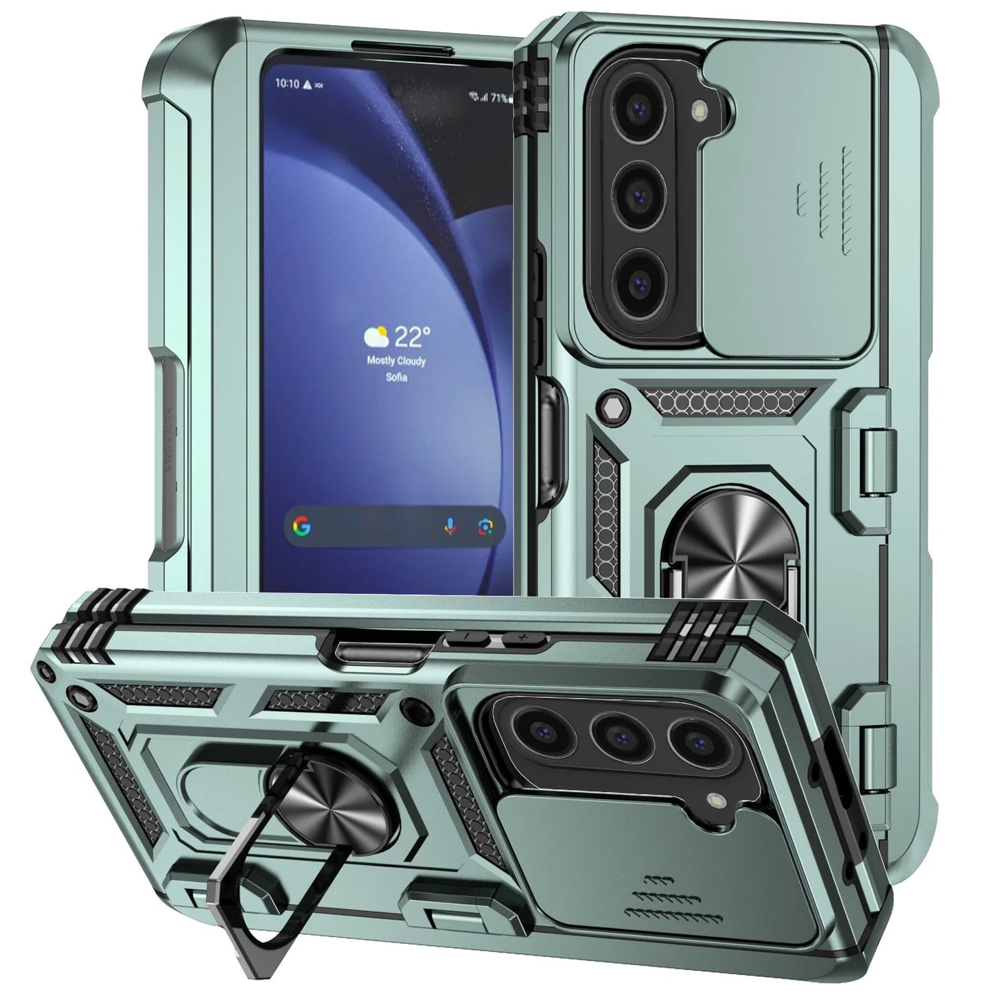 WeFor Samsung Galaxy Z Fold Case With Slide Lens Protector