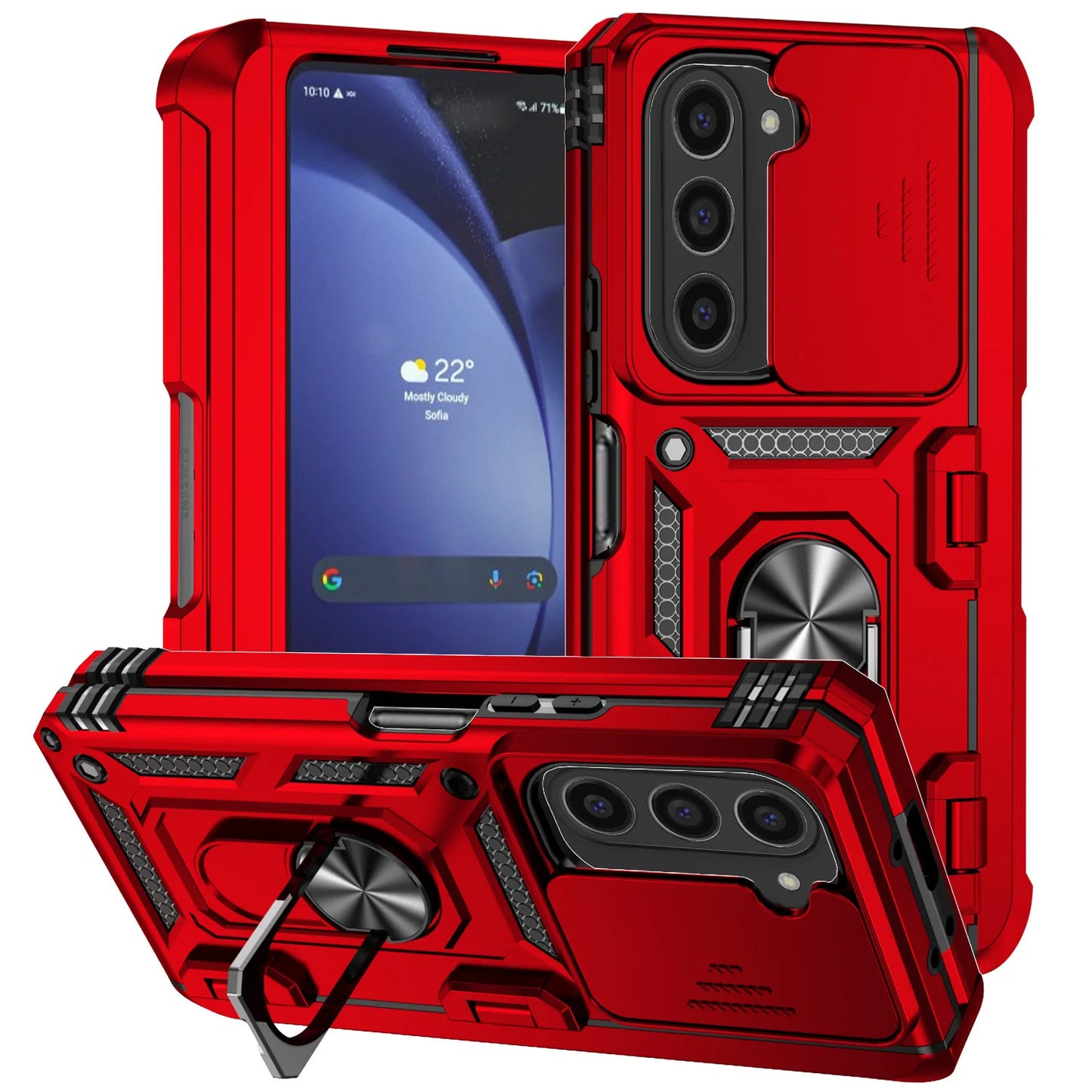 WeFor Samsung Galaxy Z Fold Case With Slide Lens Protector