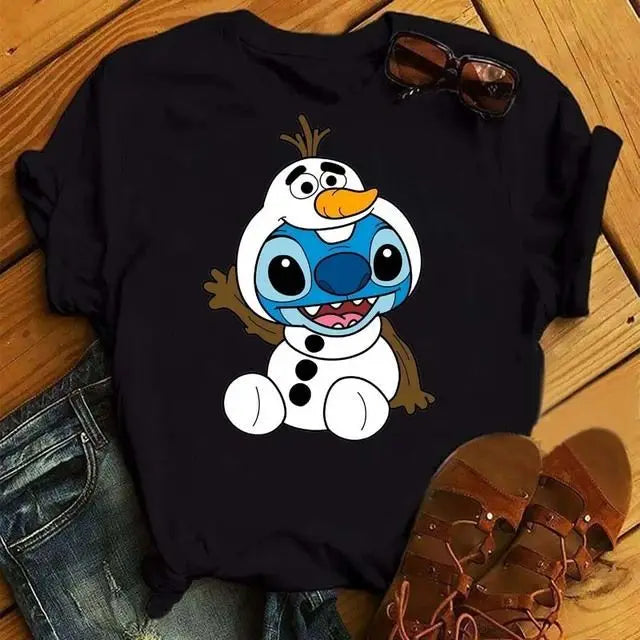 Disney Stitch Short Sleeve Cotton Unisex Parent Child T Shirt