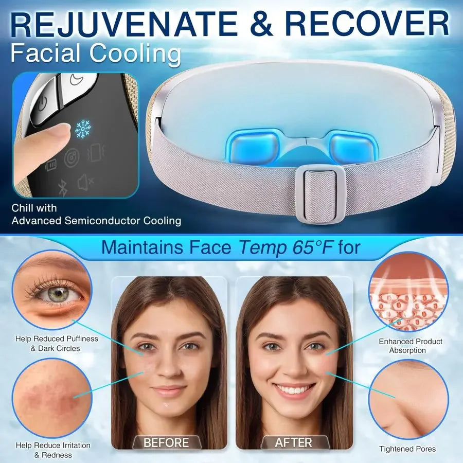 Smart Eye Massager With Heat Cooling Air Pressure And Vibration