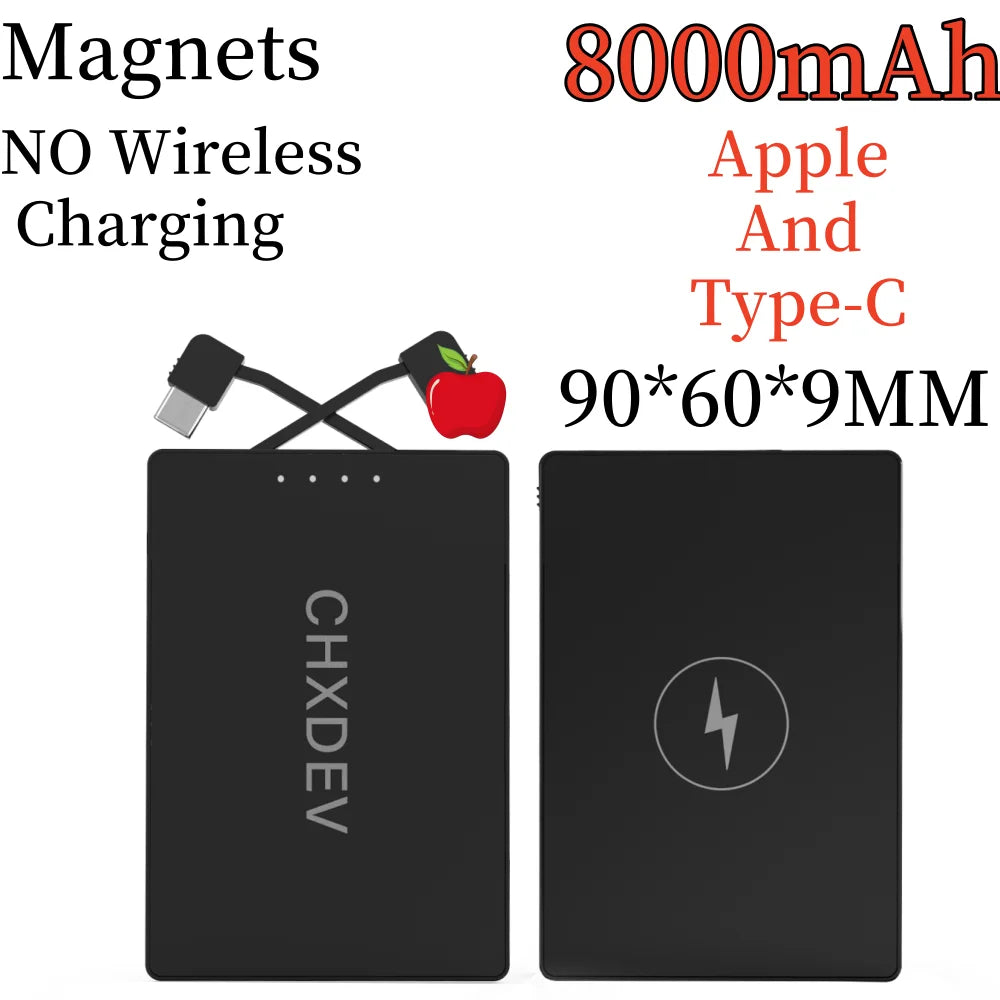 CHXDEV 8000mAh Magnetic Power Bank For Card Wallets