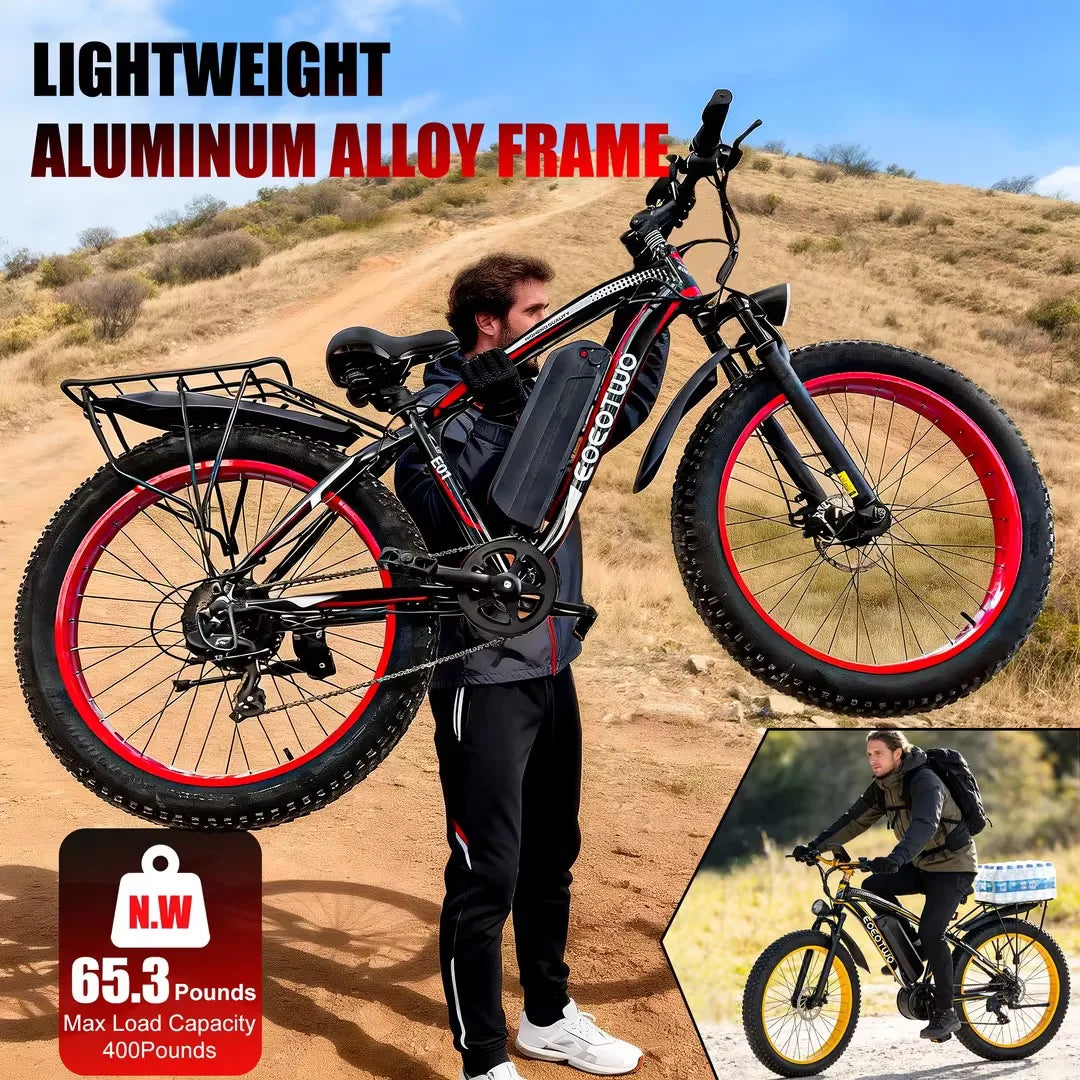 EOEOTWOC 1500W Fat Tire Electric Bike For Adults 34MPH