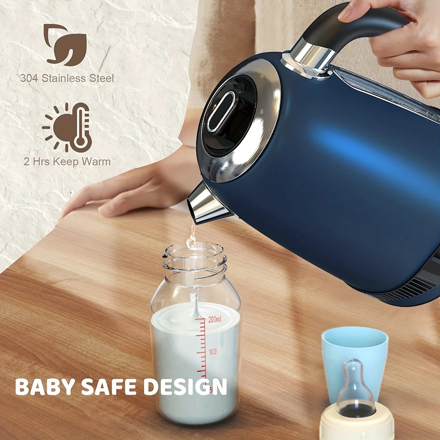 Octavo Electric Kettle With Temperature Control 7 Settings