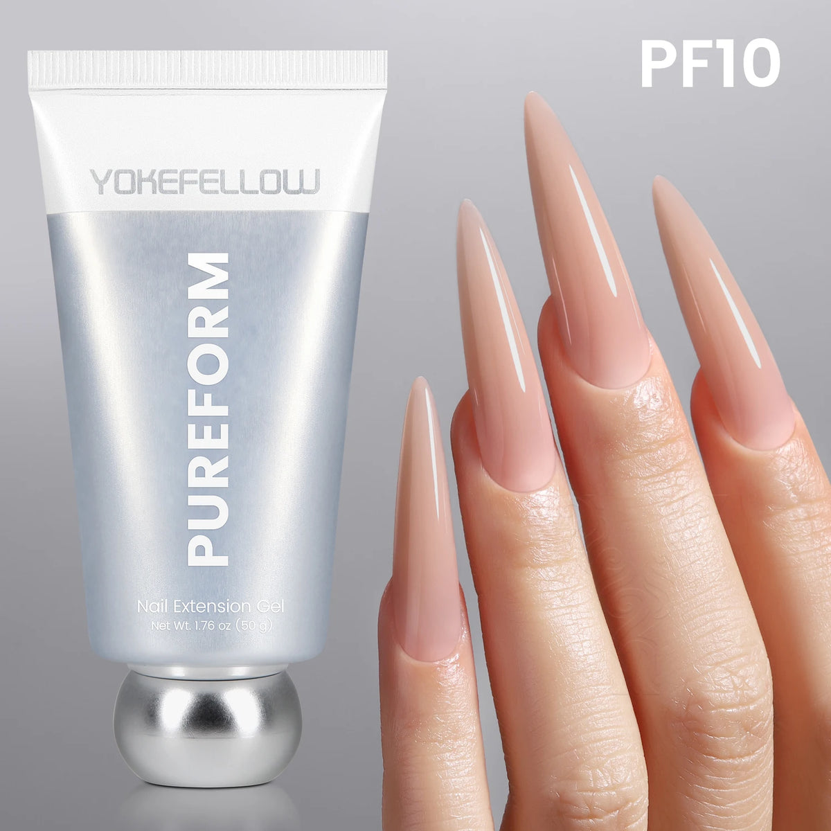 YOKEFELLOW PUREFORM Poly Gel Nai Polish Tpo&Hema Free Pink Red Extension Gel Large Capacity 50g Hard Gel for Starter Nail Art DIY