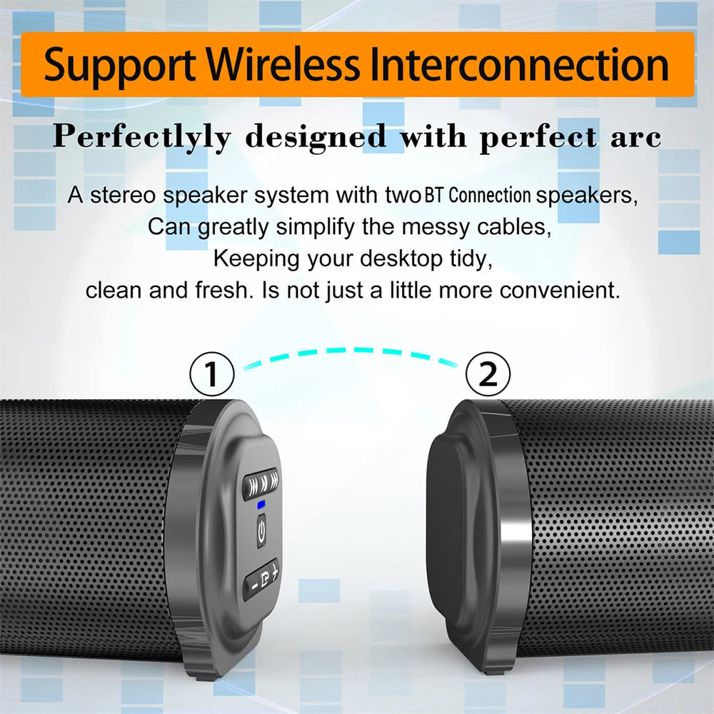 CURUK Sound Bar 2 Bluetooth Speaker With Subwoofer