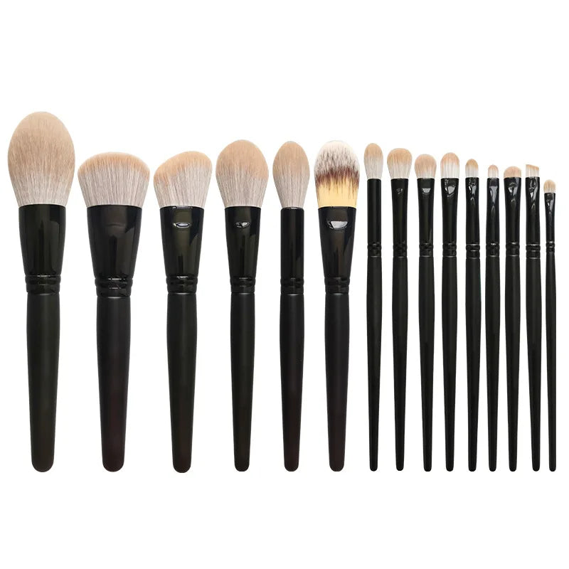 15-Piece Soft Makeup Brush Set For Concealer Blush Powder