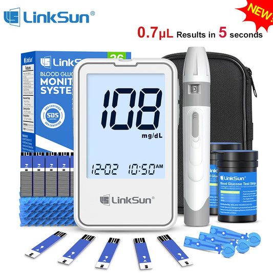 Linksun G-425-2 Blood Glucose Meter Glucometer Kit Medical