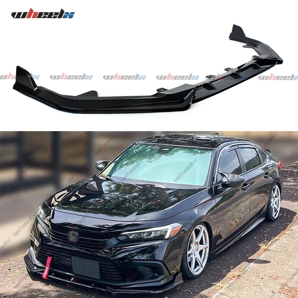 Front Bumper Lip Spoiler For Honda Civic ABS Body Kit