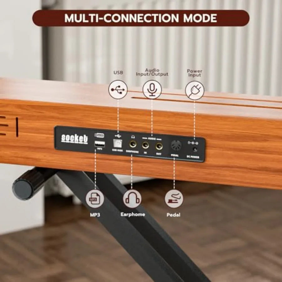 SHXI U723 88 Key Digital Piano Keyboard With Stand Headphone