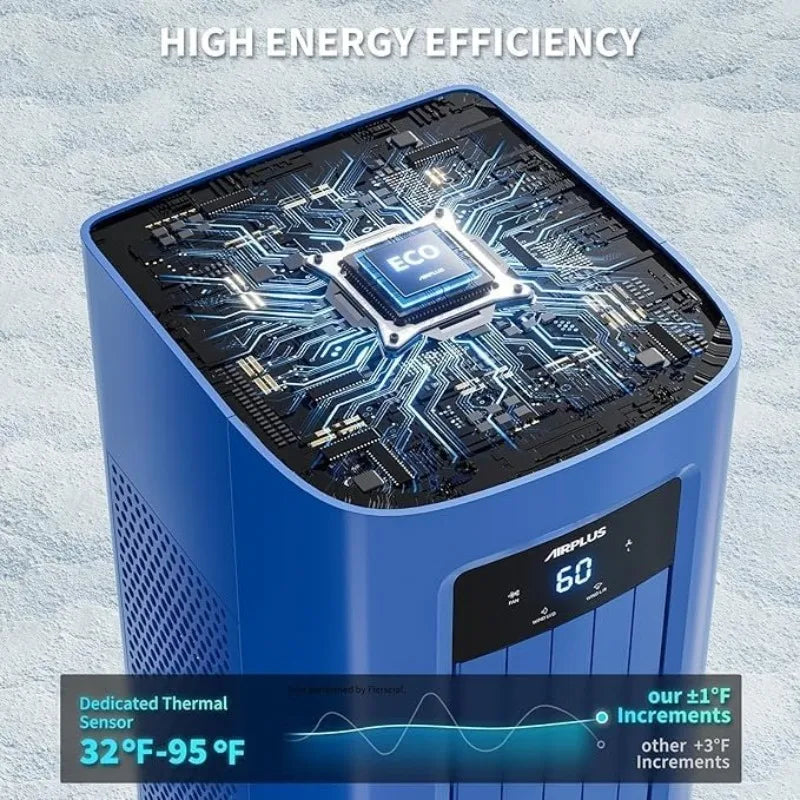 AIRPLUS Smart Portable Air Conditioner for Bedroom With Dehumidifier