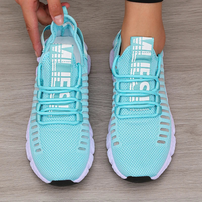 AZGB Women's Platform Sports Shoes Breathable Casual Hiking Sneakers