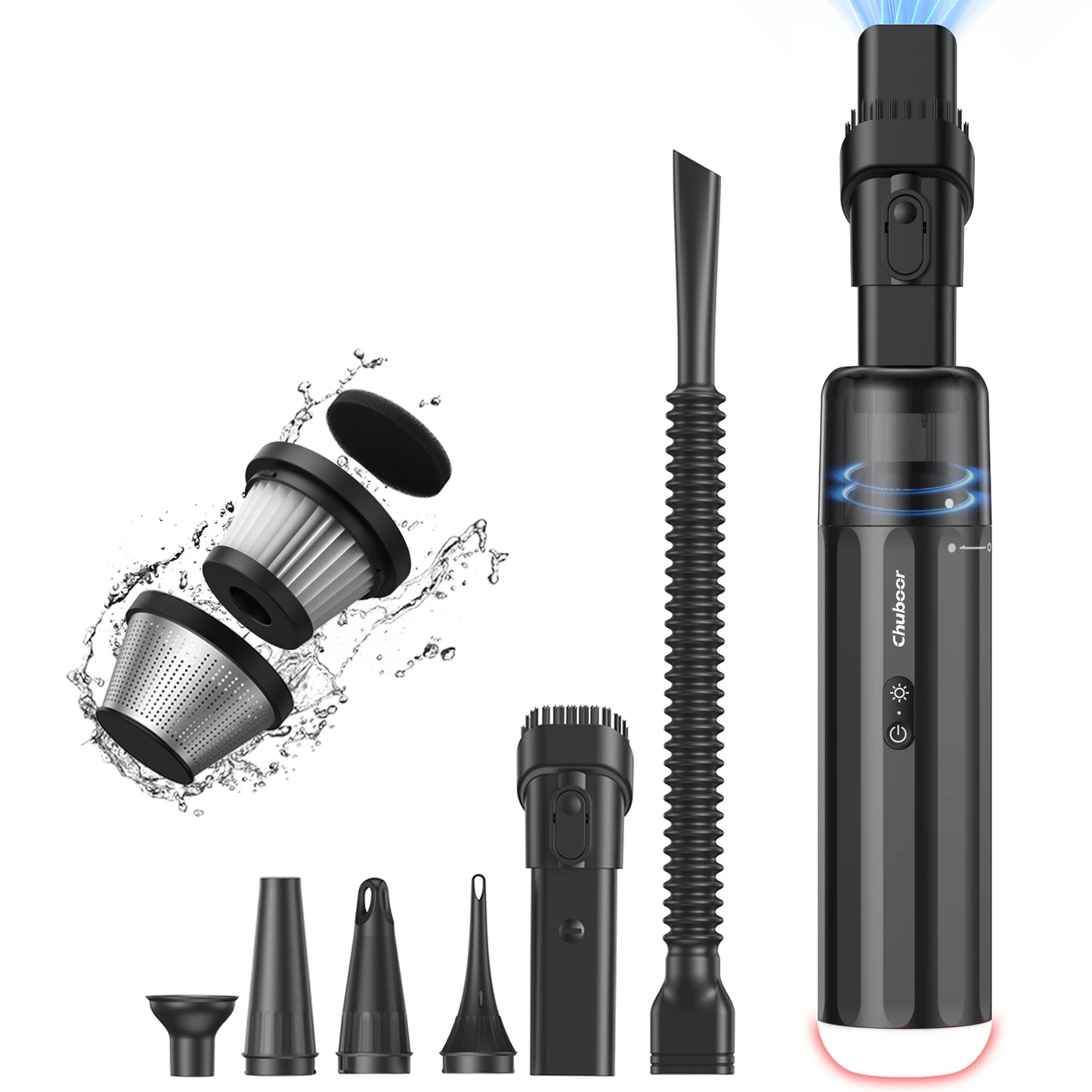Chuboor 13000Pa Wireless Handheld Car Vacuum Cleaner Strong Suction Portable