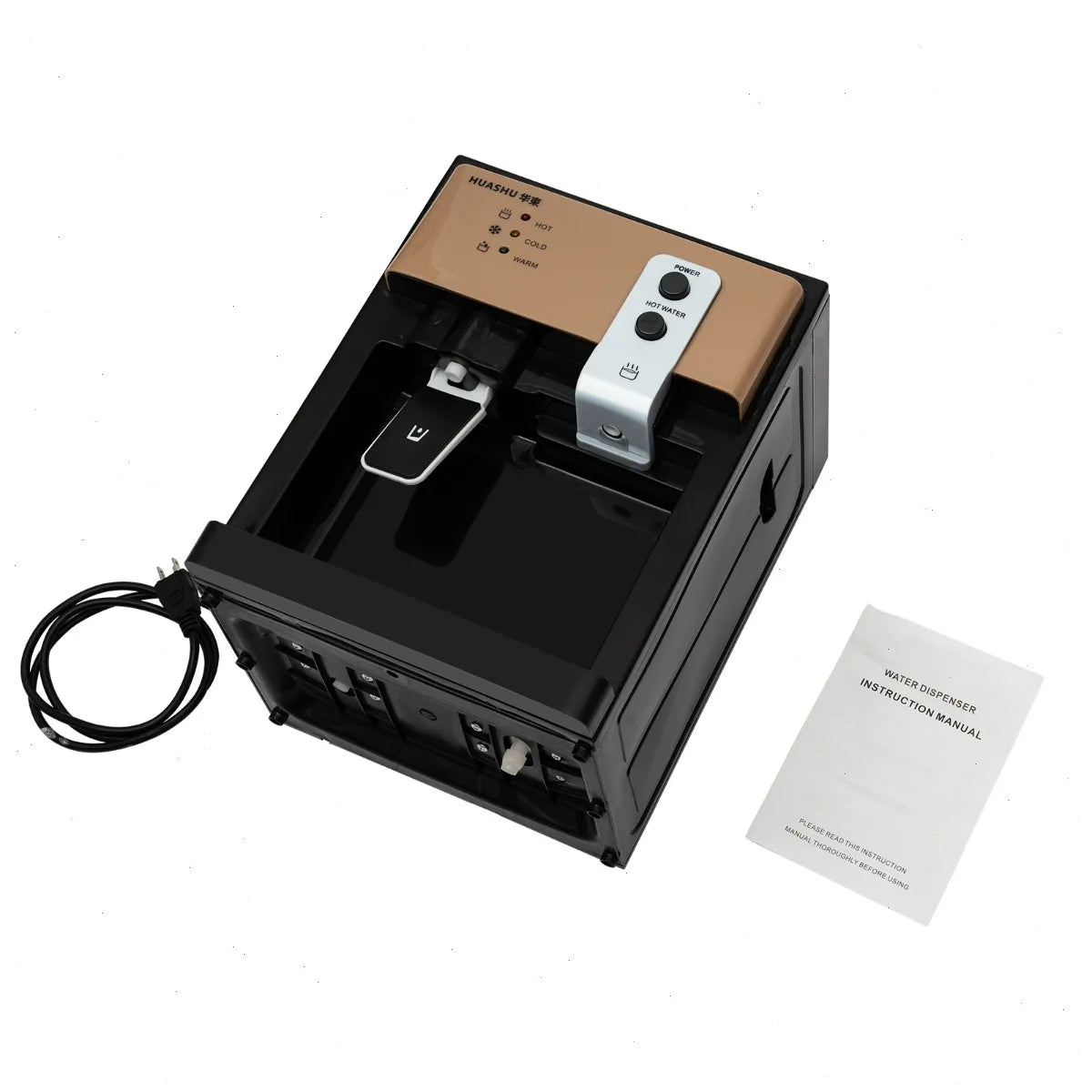 Hot Cold Water Dispenser, Countertop, 3 Temperature, 550W 75W, 304 Stainless Steel, 110V, for Home, Office, Kitchen, Desk, Portable, Energy Efficient, Safe, Water Cooler