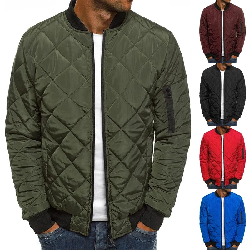 Lightweight Baseball Collar Mesh Jacket For Men Casual Winter Outerwear