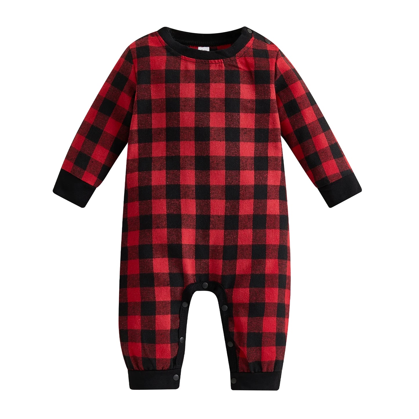 Family Matching Christmas Pajama Set Plaid Print Sleepwear