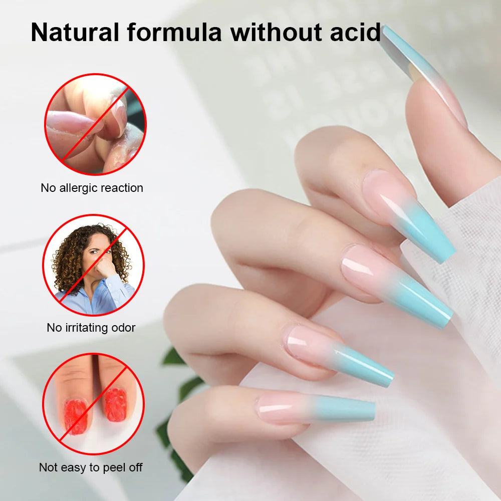 Nail Primer Set Fast Dry Prep Dehydrator Clean & Extend Nails 2 IN 1 Acid-free Formula Odorless Non-toxic Nail Art Essentials Kit