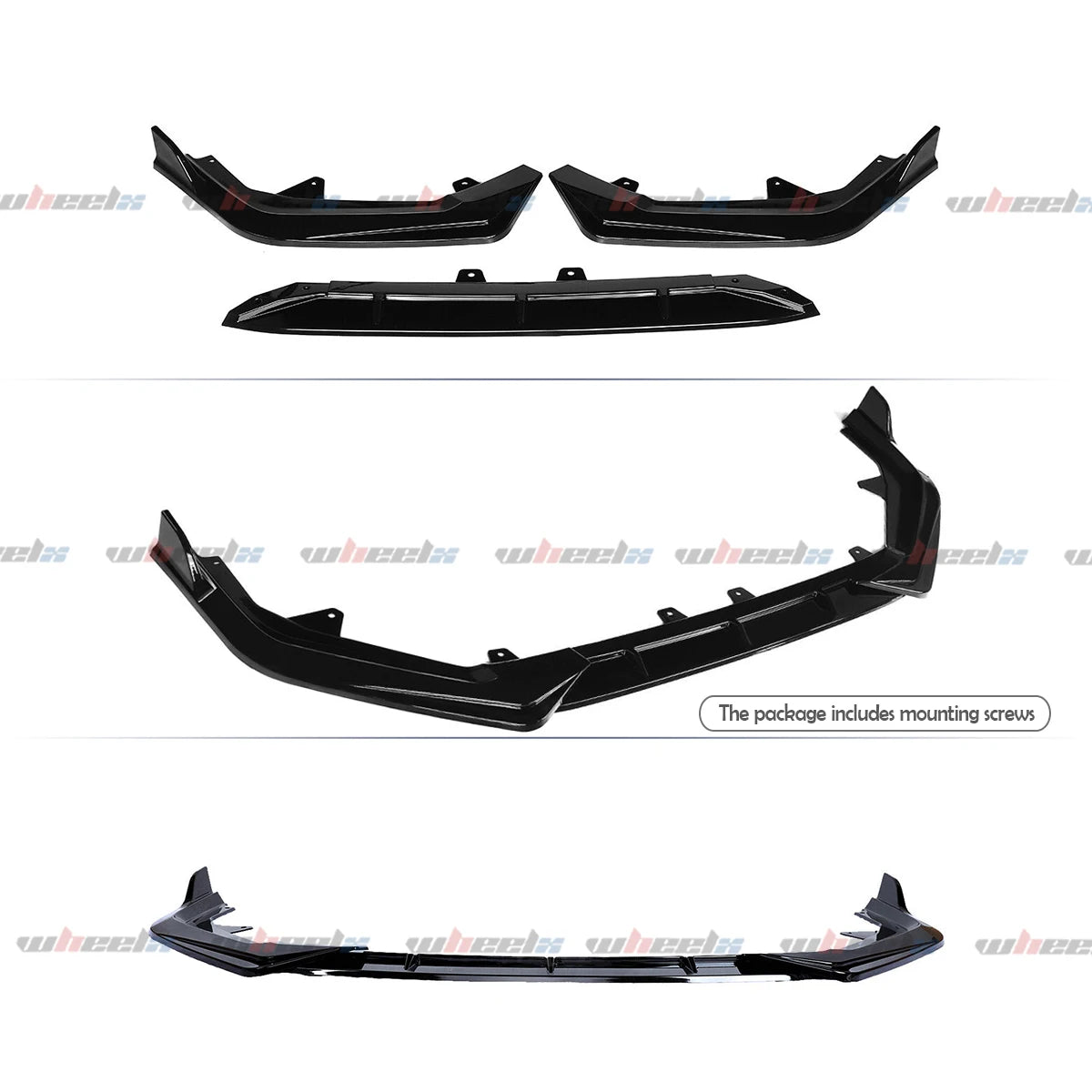 Front Bumper Lip Spoiler For Honda Civic ABS Body Kit