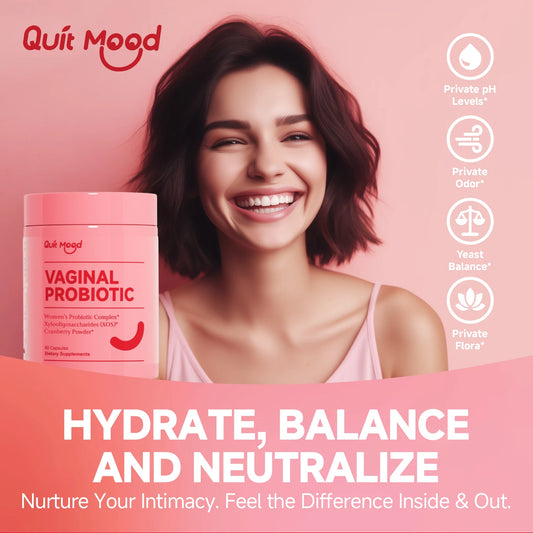 Quit Mood Probiotics For Women PH Balance With Prebiotics And Lactobacillus