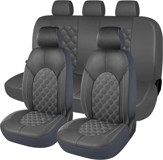 Universal Waterproof Car Seat Covers Full Set With Split Bench