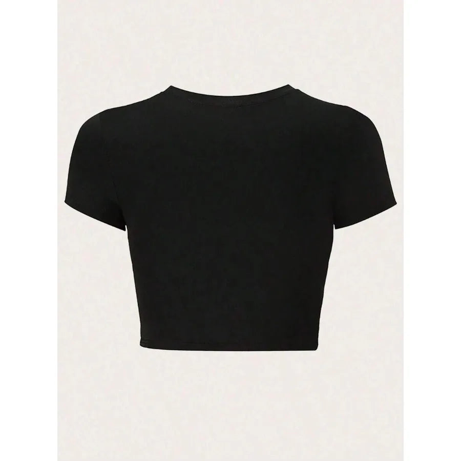 Unisex Vintage Print Cotton T Shirt Short Sleeve Casual