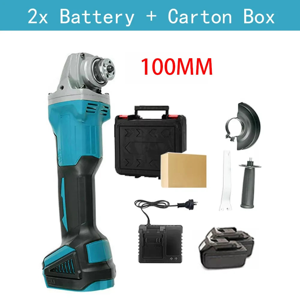 125mm Brushless Angle Grinder Cordless Electric Angle Grinder Power Tool Polishing Cutting Machine for Makita 18V Battery Pin