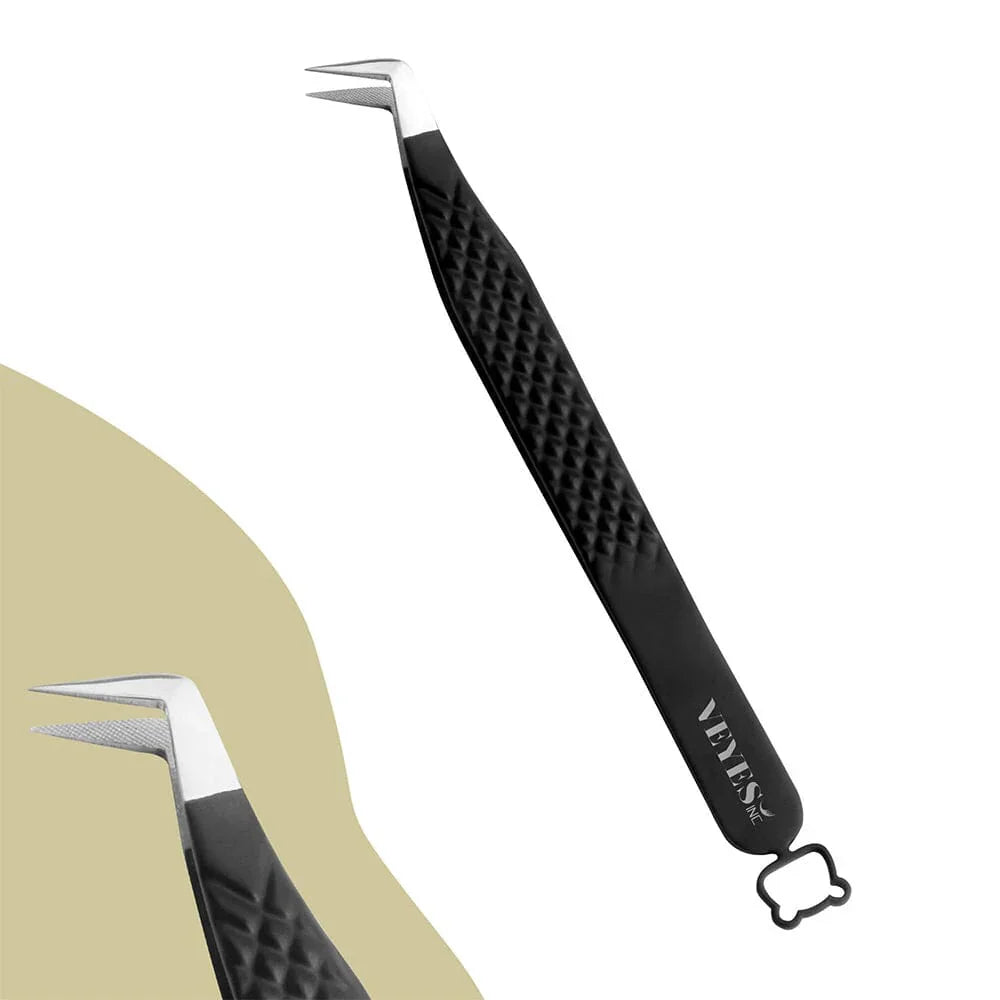 VEYES INCH Noir No 1 Fiber Lash Tweezers 90 Degree