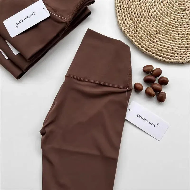 Cozokcn Womens Seamless High Waist Fitness Leggings Nylon Spandex