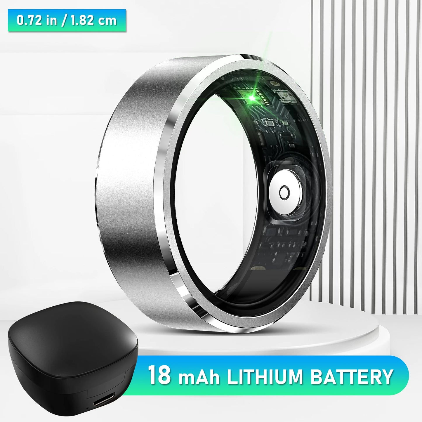 LaNikar R5 Smart Ring Blood Oxygen Heart Rate Monitor MultiSport
