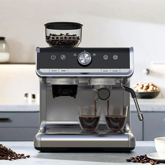 Acekool 20 Bar Espresso Machine With Grinder For Latte Cappuccino