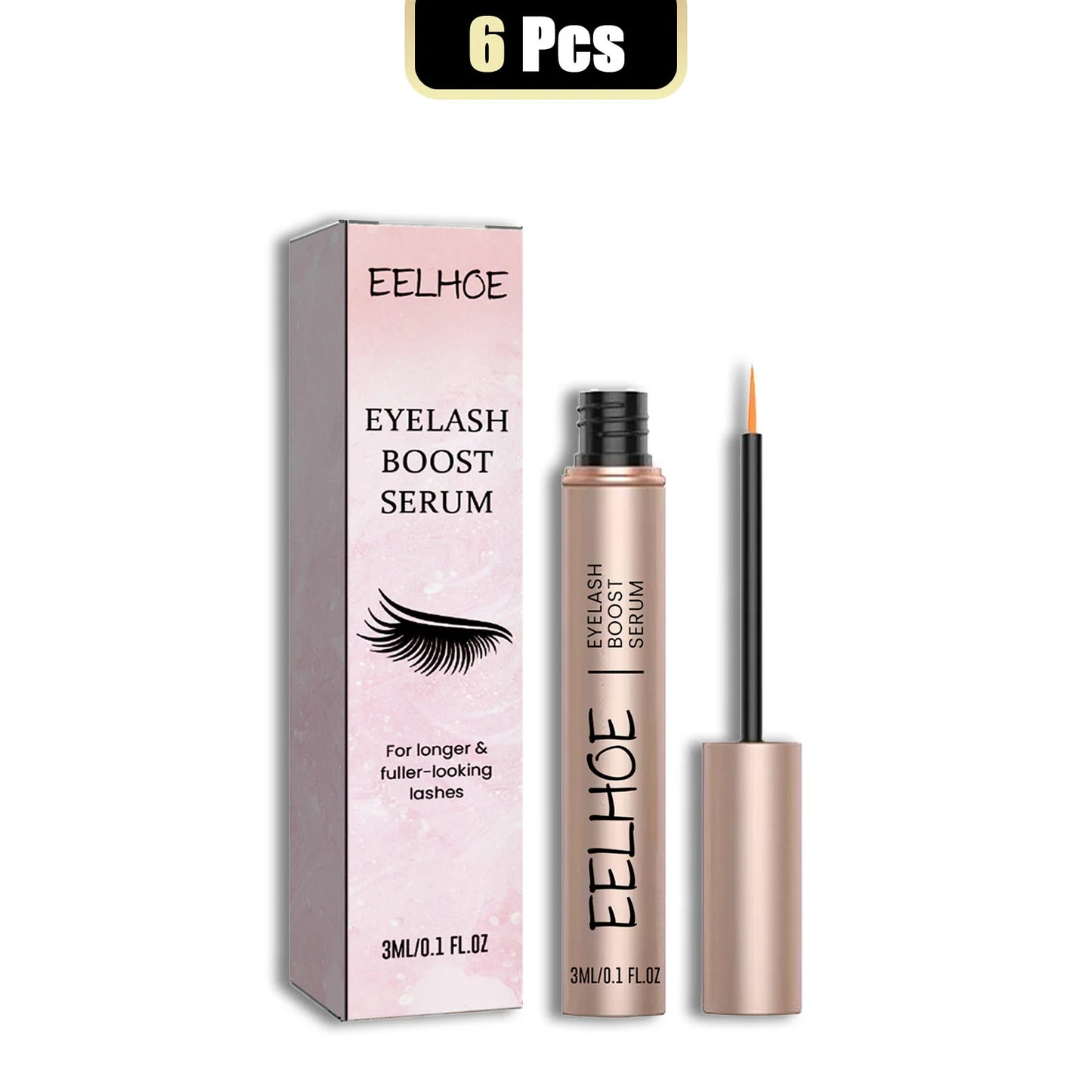 EELHOE Eyelash Enhancer Serum Extension Lash Eyebrow Fast Growth Longer Fuller Thicker Natural Curling Lash Lifting Makeup