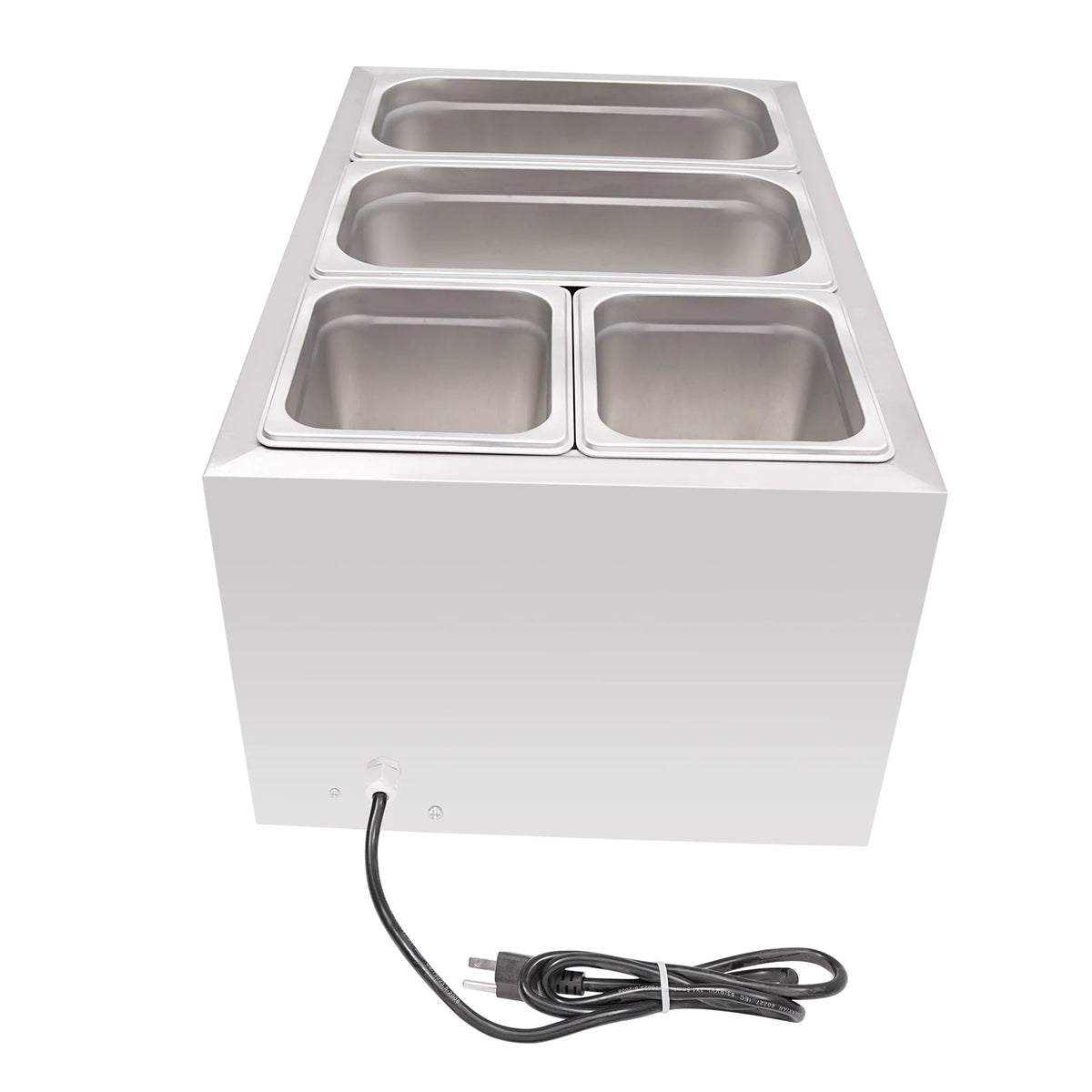 Commercial Electric Stainless Steel Food Warmer with Pans and Lids