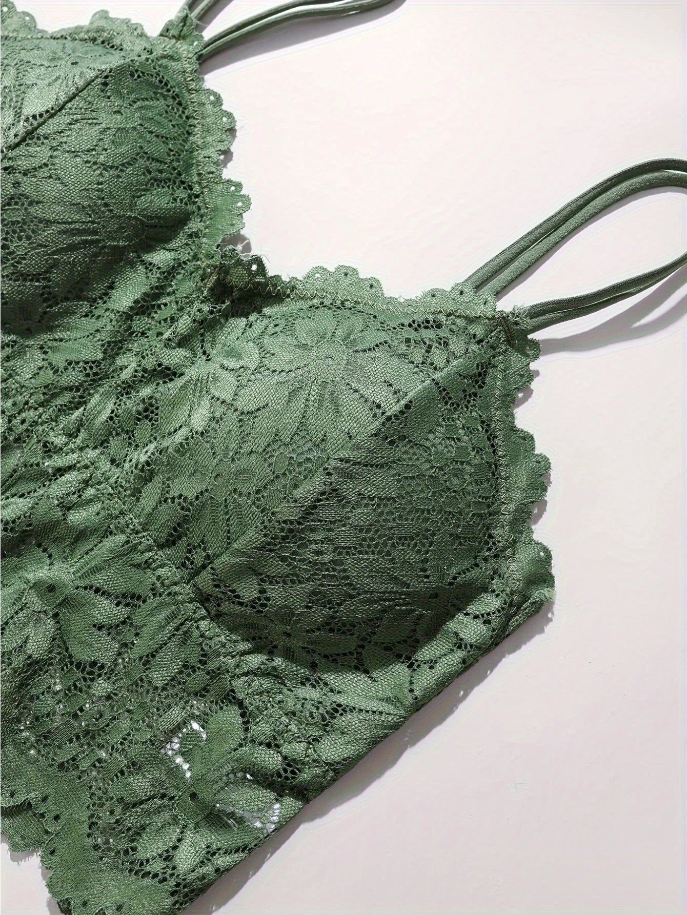 Women's Lace Bra and Panty Set Breathable Comfortable Removable Cups