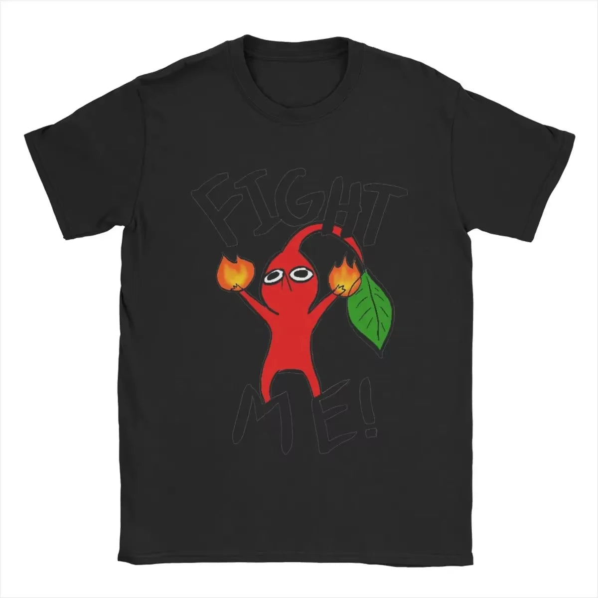 Fight Me Pikmin Tee For Women Harajuku Vintage O Neck