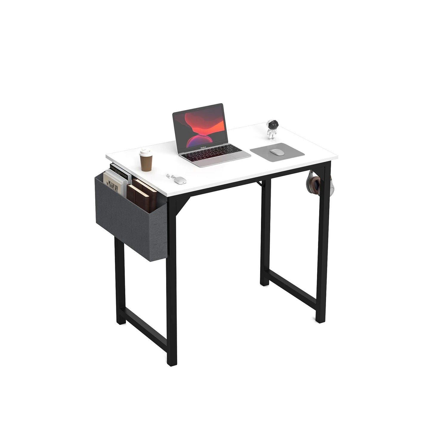 JHK Computer Desk With Side Storage And Headphone Hook
