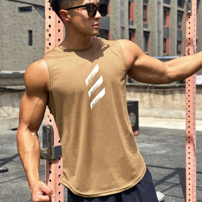 Men's Summer Mesh Sleeveless Athletic Tank Top Vest