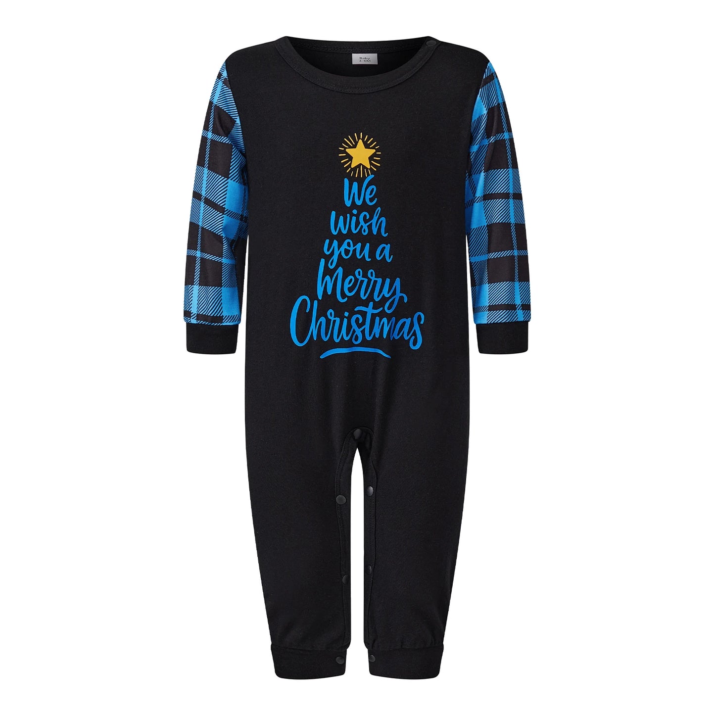 Family Matching Christmas Pajamas Set Plaid And Letter Print Sleepwear