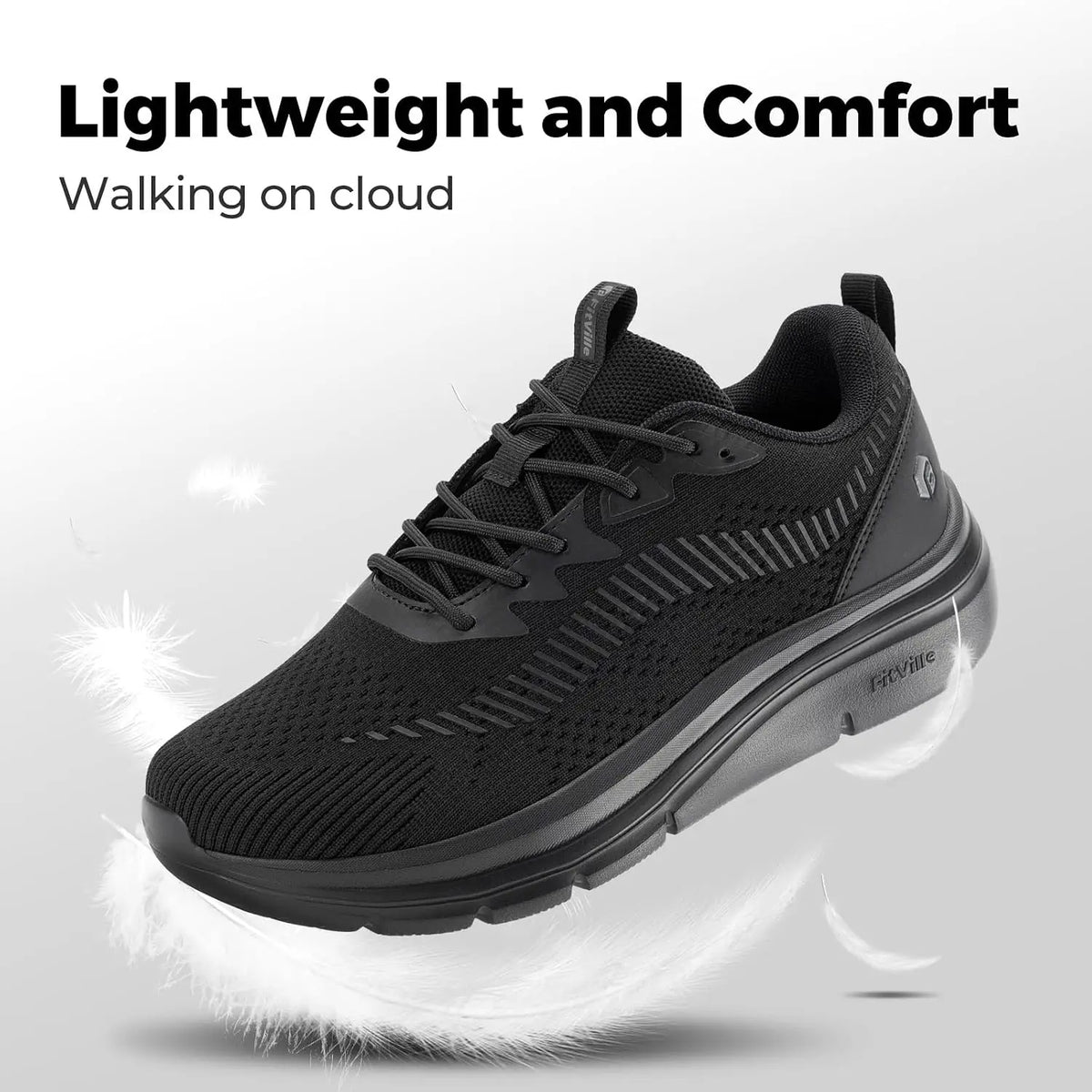 Fitville Men Breathable Orthopedic Walking Sneakers