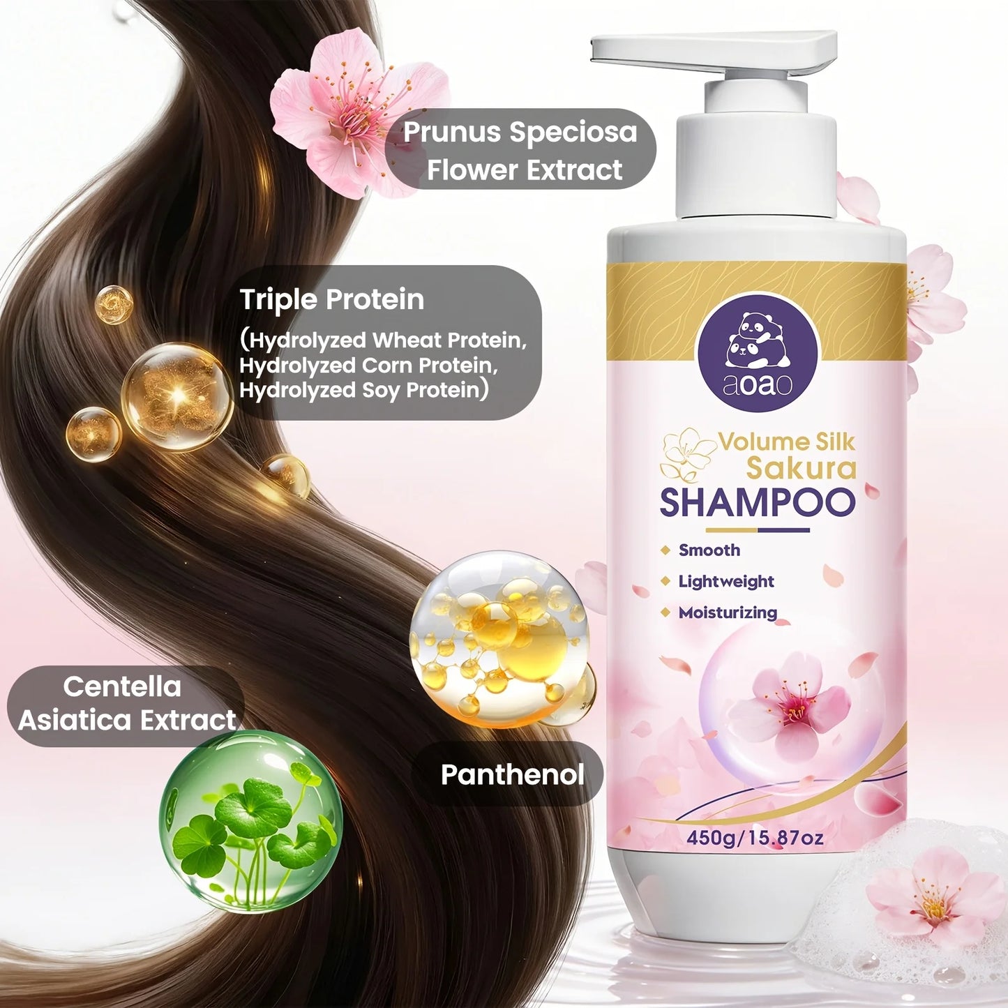 Aoao Sakura Blossom Amino Acid Shampoo For Volumizing Oil Control